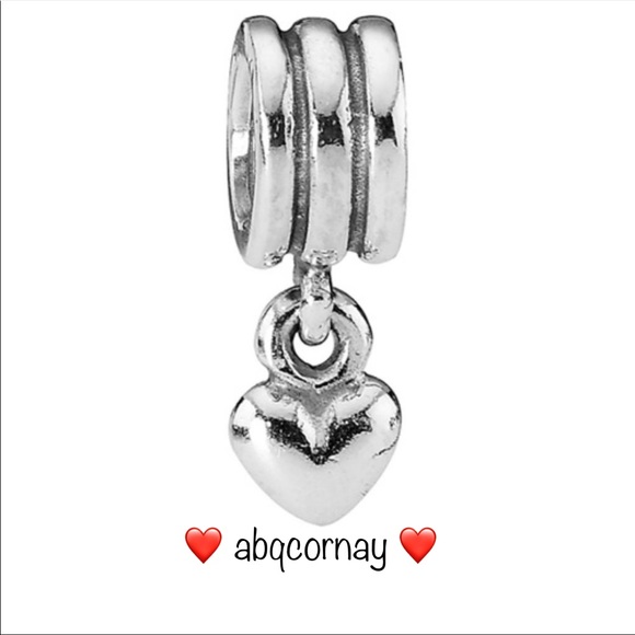 EUC Pandora 790276 Sterling Silver Heart Dangle Bead- RETIRED - Picture 1 of 9